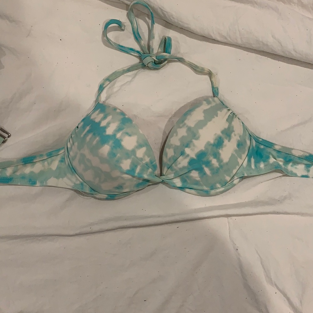 Blue bikini top